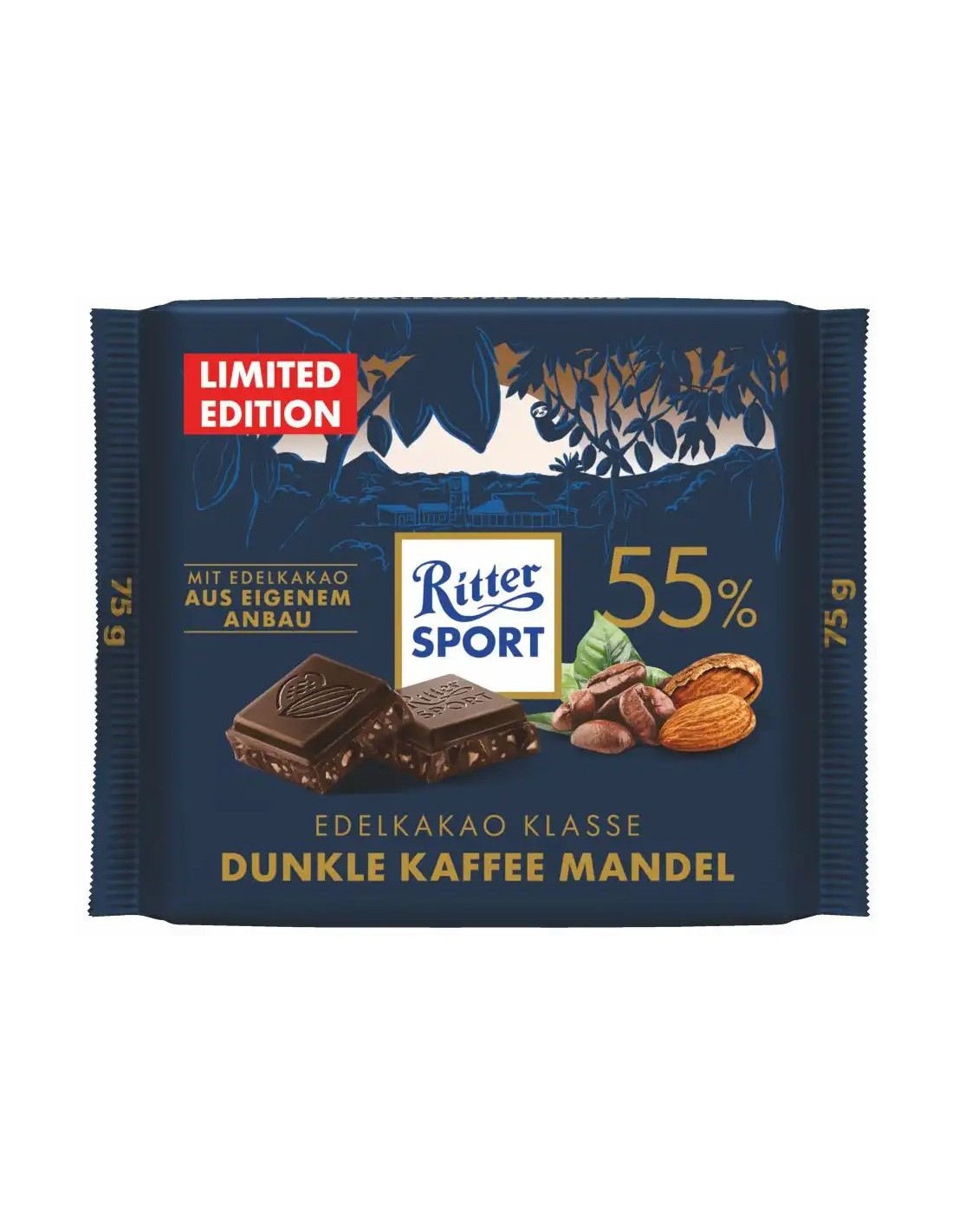 Ritter Sport Fine Cocoa Dark Coffee Almond 55% 75g