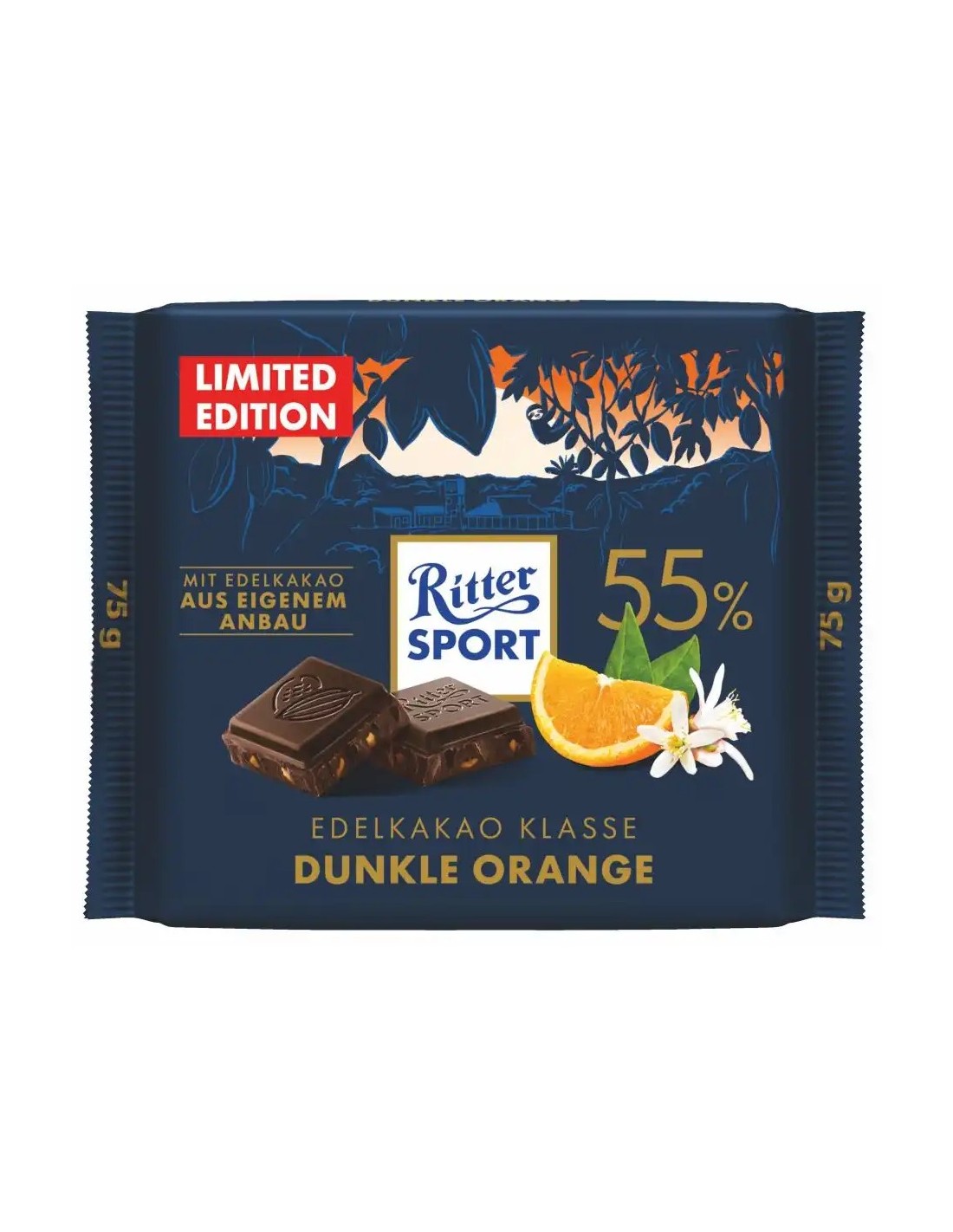 Ritter Sport Fine Cocoa Dark Orange 55% 75g