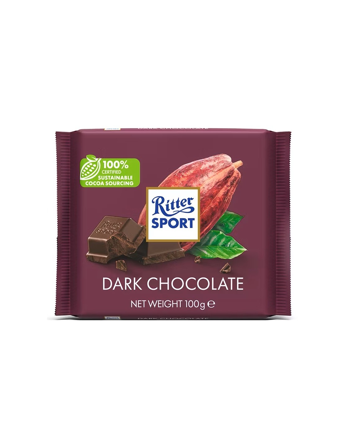 Ritter Sport Dark Chocolate 50% Cocoa 100g