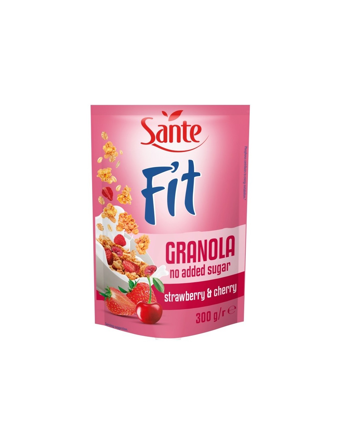 Sante Fit Granola Strawberry & Cherry No Added Sugar 300g