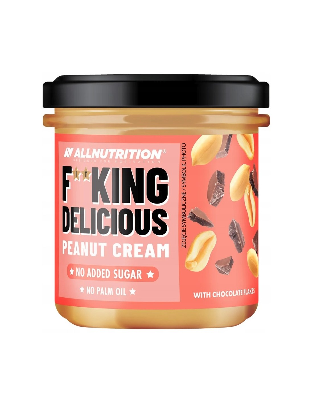 AllNutrition Fitking Delicious Peanut Cream With Chocolate Flakes 350g