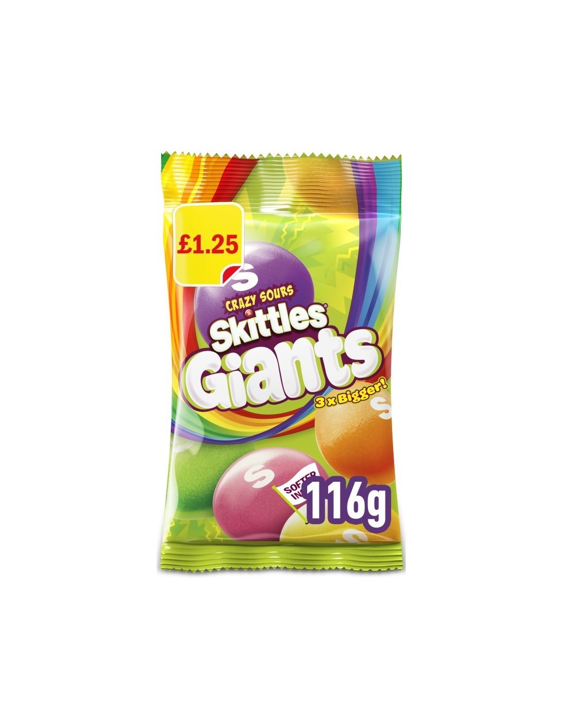 Skittles Giants Vegan Crazy Sours 116g