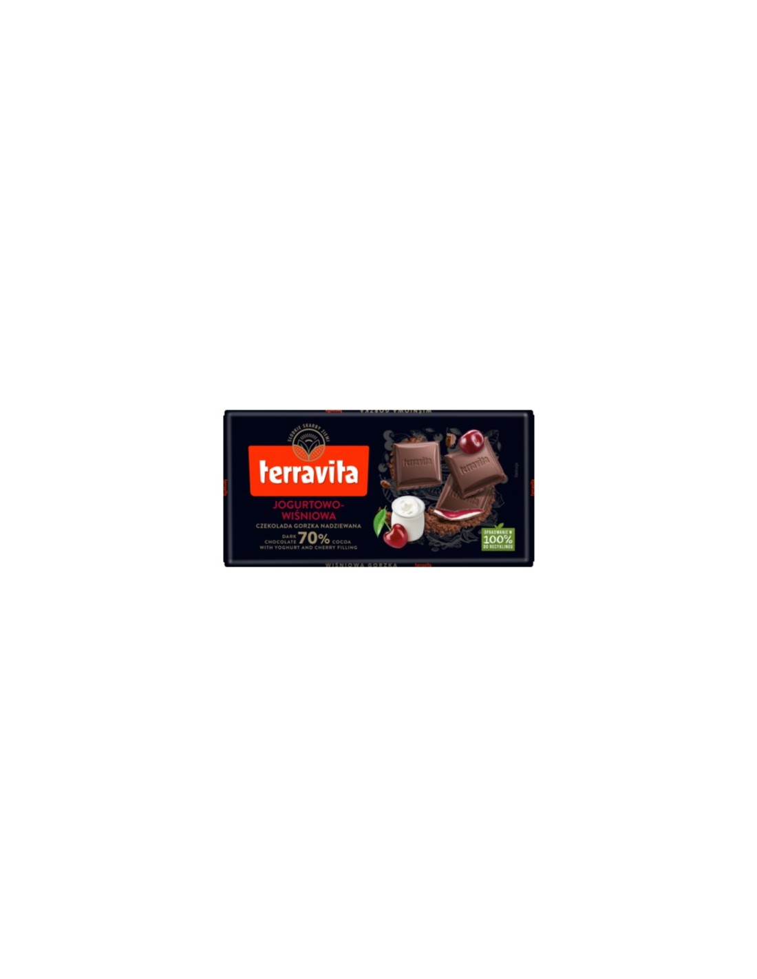 Terravita Dark 70% Joghurt & Cherry 100g