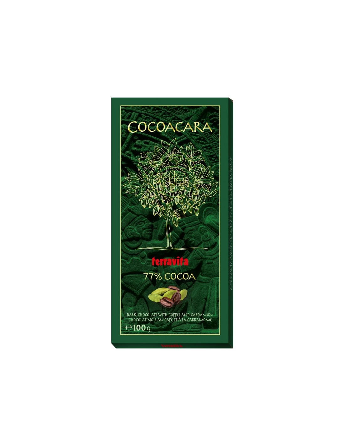 Cocoacara 77% Cocoa Coffee and Cardamom 100g