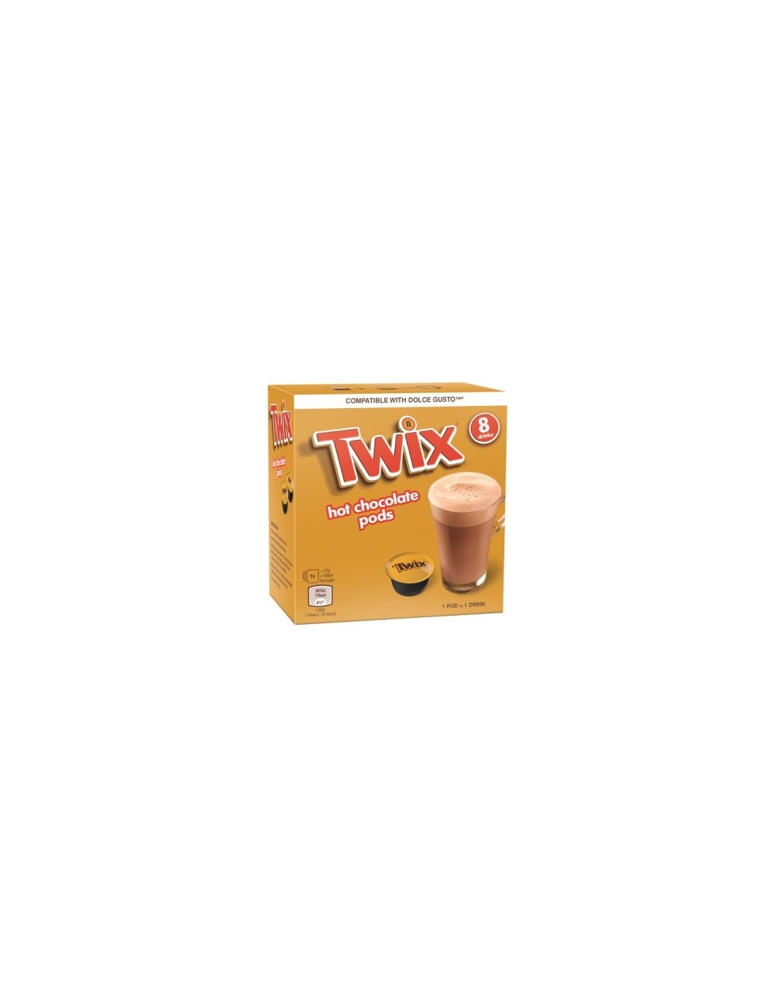 Twix Hot Chocolate Pods 8Pk 120g