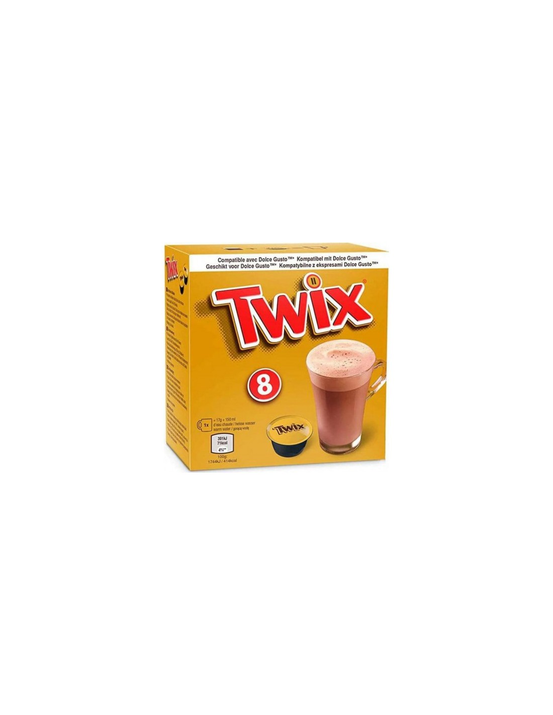 Twix Hot Chocolate Pods 8Pk 120g