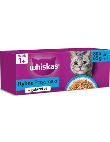 Whiskas Jelly Pouch Fish 80Pk 6.8kg