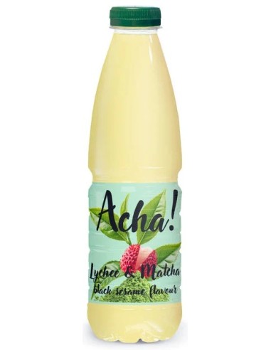 Acha! Lychee & Matcha with Black Sesame 1L