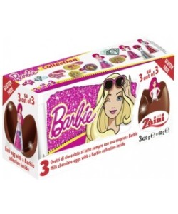 Zaini Egg Barbie 3Pk 60g